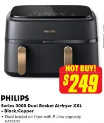 The Good Guys PHILIPS Series 3000 Dual Basket Airfryer XXL offer