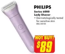 The Good Guys Philips Series 6000 Lady Shaver offer