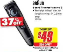 The Good Guys Braun Beard Trimmer Series 3 offer