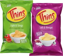IGA Thins Chips 150‑175g Selected Varieties offer
