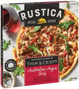 IGA Rustica by McCain Stone Baked Pizza 335‑460g Selected Varieties offer