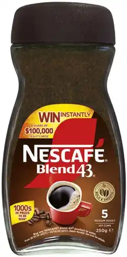 IGA Nescafé Blend 43 Instant Coffee Selected Varieties offer