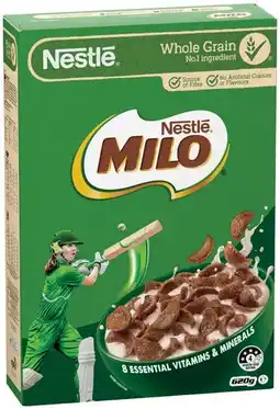IGA Nestlé Milo Cereal 535‑620g Selected Varieties offer