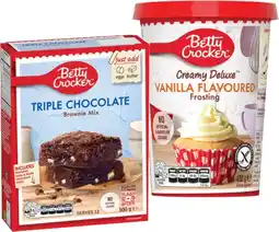 IGA Betty Crocker Baking Mix 320‑500g or Creamy Deluxe Frosting 400g Selected Varieties offer