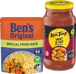 IGA Ben’s Original Rice 240‑250g or KanTong Cooking Sauce 485‑520g Selected Varieties offer