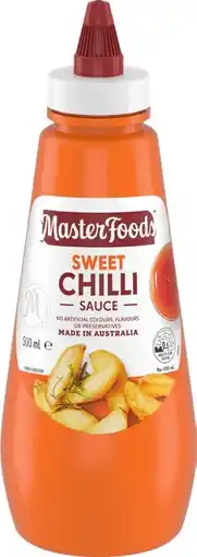 IGA MasterFoods Sweet Chilli Squeezy Sauce offer