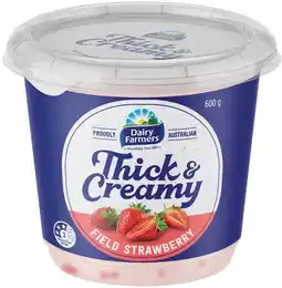 IGA Dairy Farmers Thick & Creamy Yoghurt 550‑600g Selected Varieties offer