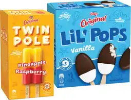 IGA Peters Original LiL’ Pops Ice Cream 9 Pack or Twin Pole 8 Pack Selected Varieties offer