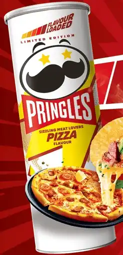 IGA NEW Pringles Chips Sizzling Meat Lovers Pizza Flavour offer