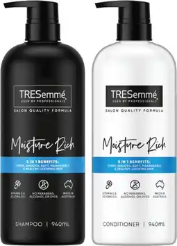 IGA TRESemmé Shampoo or Conditioner 940mL Selected Varieties offer