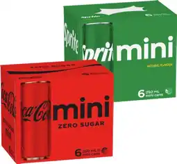 IGA Coca‑Cola, Sprite Mini or Mount Franklin 6x250mL Selected Varieties offer