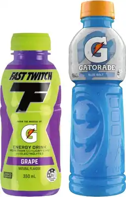 IGA Gatorade, G‑Active Electrolyte Water 600mL or Fast Twitch 350mL Selected Varieties offer