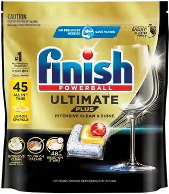 Finish Ultimate Plus All in One Dishwashing Tablets Lemon Sparkle