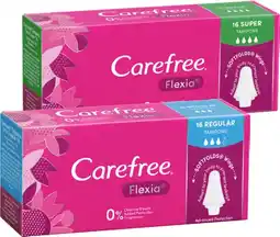 IGA Carefree Flexia Regular or Super Tampons 16 Pack offer