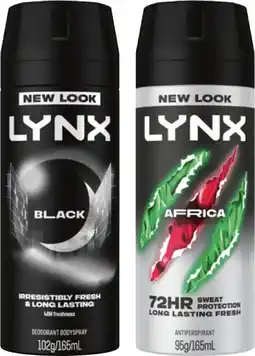 IGA Lynx Antiperspirant or Deodorant Body Spray 165mL Selected Varieties offer