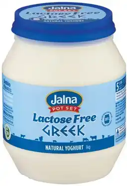 IGA Jalna Pot Set Lactose Free Yoghurt Selected Varieties offer