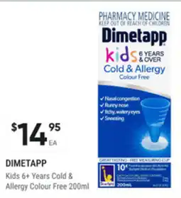 healthylife Dimetapp kids 6+ years cold & allergy colour free offer