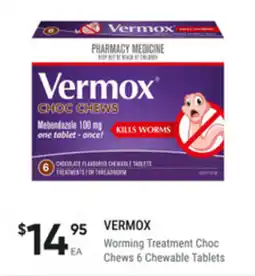 healthylife Vermox worming treatment choc chews offer