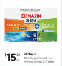 healthylife Demazin ultra cough cold and flu + immune defence offer