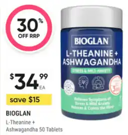 healthylife Bioglan l-theanine + ashwagandha offer