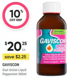 healthylife Gaviscon dual action liquid peppermint offer