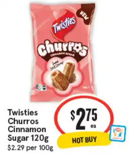 IGA Twisties churros cinnamon sugar offer