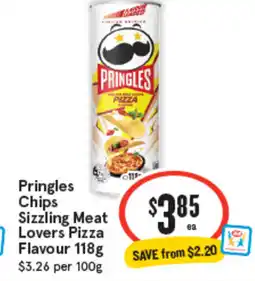 IGA Pringles chips sizzling meat lovers pizza flavour offer