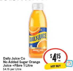 IGA Daily juice co no added sugar orange juice +fibre offer