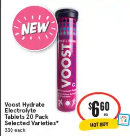 IGA Voost hydrate electrolyte tablets offer