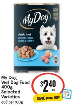 IGA My Dog Wet Dog Food offer