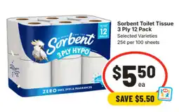 IGA Sorbent Toilet Tissue 3 Ply offer