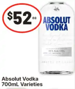 IGA Absolut vodka offer