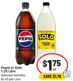 IGA Pepsi or Solo offer