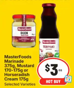 IGA Masterfoods marinade , mustard or horseradish cream offer