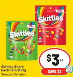 IGA Skittles share pack offer