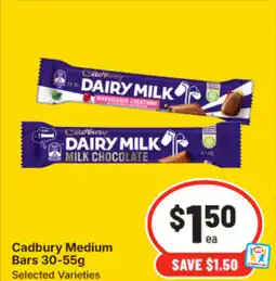 IGA Cadbury Medium Bars offer