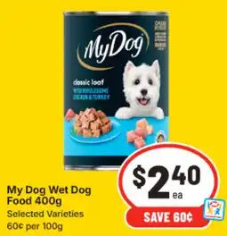 IGA My dog wet dog food offer