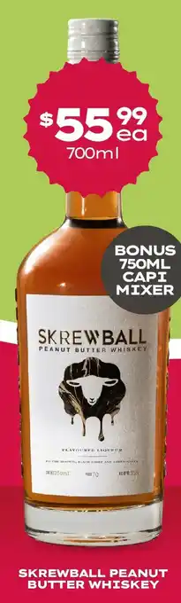 Skrewball peanut butter whiskey