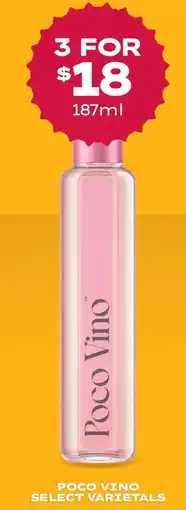 Thirsty Camel Poco vino select varietals offer