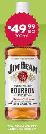 Thirsty Camel Jim beam white label whiskey offer