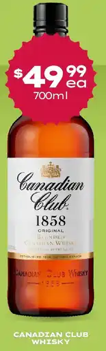Thirsty Camel Canadian club 1858 offer