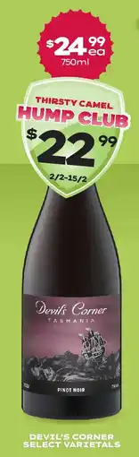 Thirsty Camel Devil's corner select varietals offer