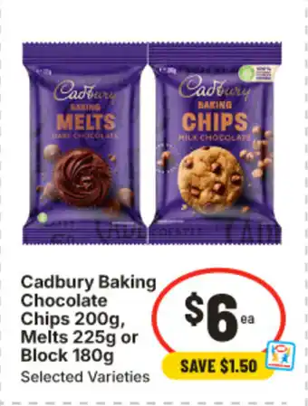 IGA Cadbury baking chocolate chips offer