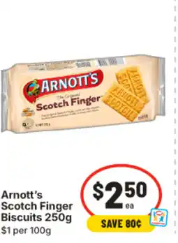 IGA Arnott's scotch finger biscuits offer