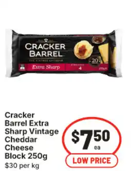 IGA Cracker barrel extra sharp vintage cheddar offer