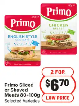 IGA Primo sliced or shaved meats offer