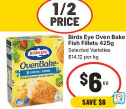 IGA Birds eye oven bake fish fillets offer