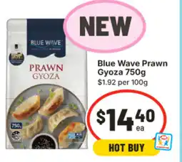 IGA Blue wave prawn gyoza offer