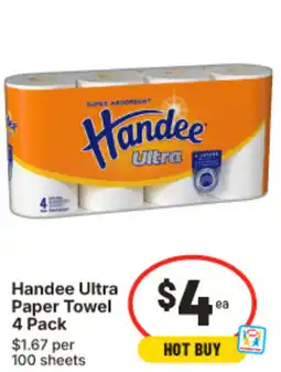 IGA Handee ultra paper towel offer