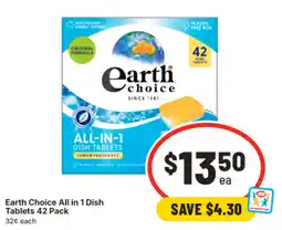IGA Earth choice all in 1 dish tablets offer